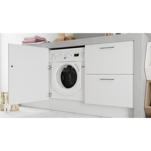 Máquina de Lavar e Secar Roupa Indesit BI WDIL 861284 EU | Encastrável | 8/6 Kg | 1200 RPM | D | Branco