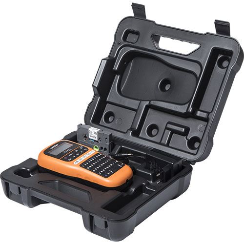 Máquina Rotuladora Profissional Brother PT-E110VP - Laranja