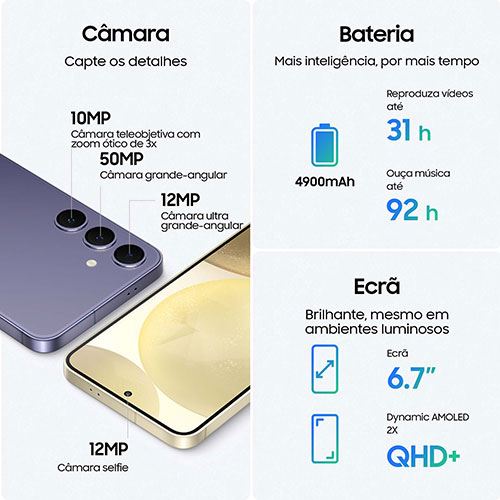 Samsung Galaxy S24 Plus 512GB - Amarelo Âmbar
