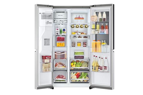 Frigorífico Americano LG GSXV90BSDE | 179x91,3x73,5 cm | 416 L | E | Aço polido