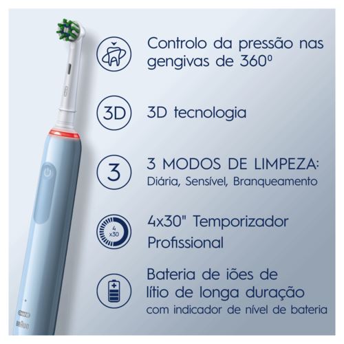 Escova de Dentes Elétrica Oral-BPro 3 3700 - Azul