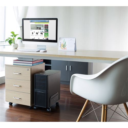 Suporte Universal Deltaco com Rodas - Preto