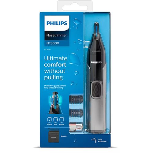 Aparador Corporal Philips NT3650/16 Nose Trimmer Series 3000 - Cinzento