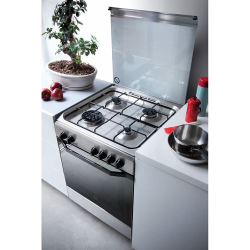 Fogão Indesit I6TMH2AF(X)/I | 85x60x60 cm | 58 L | 4 Zonas | A | Aço inoxidável