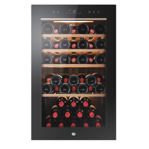Cave de Vinho Haier HWS49GA | 82x49,7x58,5 cm | 49 Garrafas | F | Preto
