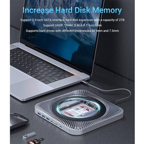 Adaptador ExpandPro USB-C 7 em 1 para Mac Mini