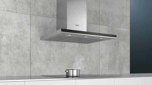 Exaustor de Parede Siemens iQ700 LC91BUV50 | 106,4x89,8x50 cm | 920 m³/h | 64 dB | A+ | Aço inoxidável