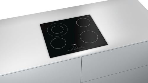 Placa de Vitrocerâmica Bosch Serie 6 PKF651FP1E | Elétrica | 59.2 cm | 4 Zonas | Preto