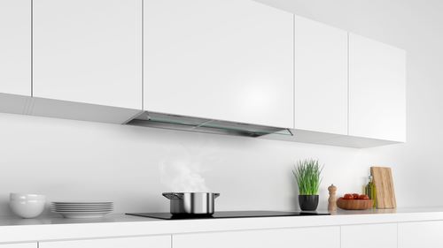 Exaustor Integrado Bosch Serie 4 DBB96AF50 | 90x31 cm | 620 m³/h | 70 dB | A | Aço inoxidável