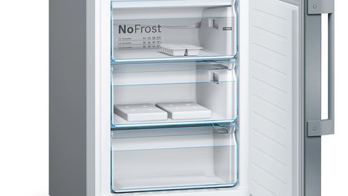 Frigorífico Combinado Bosch KGF39PIDP | 203x60x66 cm | 256 L | D | Aço inoxidável