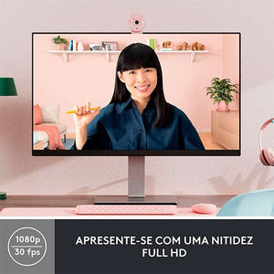 Webcam Logitech Brio 300 - FHD - Rosa