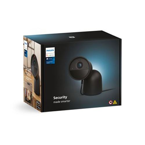 Câmara de Vigilância com Fio + Suporte para mesa Philips Hue - Preta