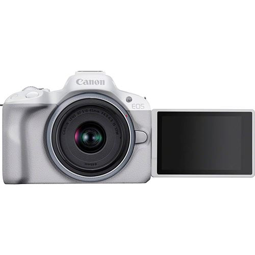 Máquina Fotográfica Mirrorless Canon EOS R50 - Prateado + RF-S 18-45 IS STM
