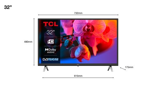 TV TCL D43 Series D4300 | LCD | HD | 32'' | 81,3 cm | F