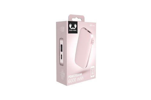 Power Bank Fresh 'n rebel 6000 mAh USB-C - Rosa