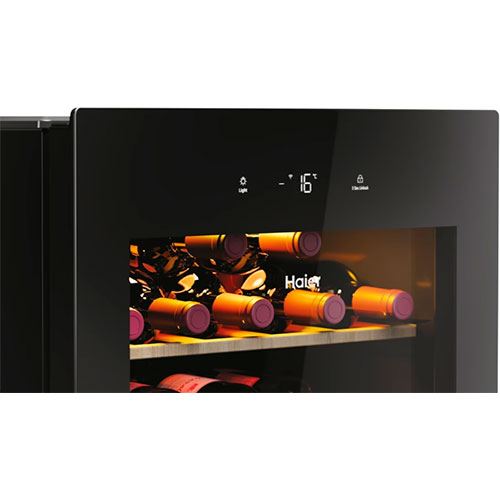 Cave de Vinho Haier WS34GGH1 | 85x47,5x45,6 cm | 34 Garrafas | G | Preto