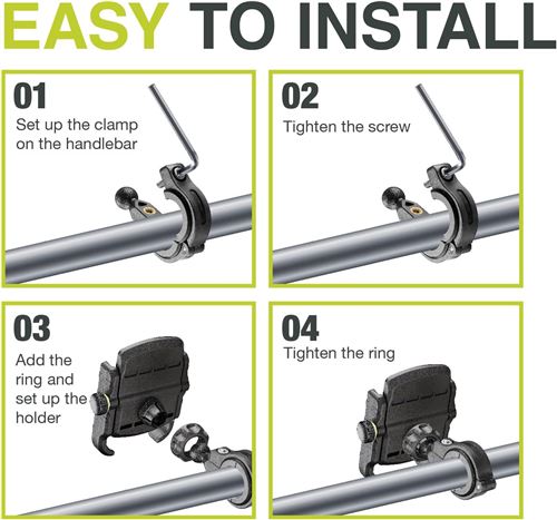 Suporte de guiador Newrban para bicicleta e trotinete 12-32mm Alumínio