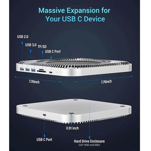 Adaptador ExpandPro USB-C 7 em 1 para Mac Mini