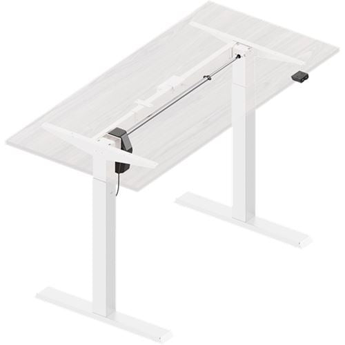 Mesa Ajustável Deltaco 730 - 1230 mm + Tampo de Mesa Deltaco 1500 x 750 x 25 mm - Branco