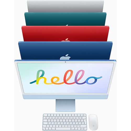 iMac | 24'' | 2021 | M1 | 256GB SSD | GPU 7-core - Prateado