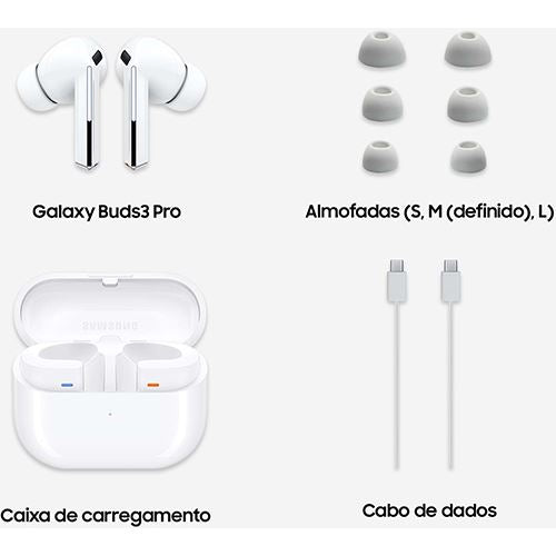 Auriculares True Wireless Bluetooth Samsung Galaxy Buds 3 Pro - Branco - Oferta