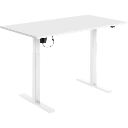 Mesa Ajustável Deltaco 730 - 1230 mm + Tampo de Mesa Deltaco 1500 x 750 x 25 mm - Branco
