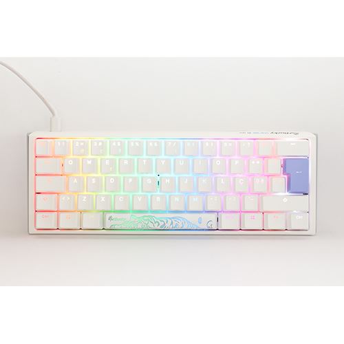 Teclado Gaming Mecânico Ducky ONE 3 Classic Mini Pure White RGB - Layout PT - MX Red