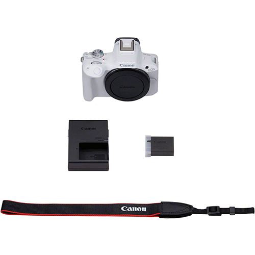 Máquina Fotográfica Mirrorless Canon EOS R50 - Prateado + RF-S 18-45 IS STM