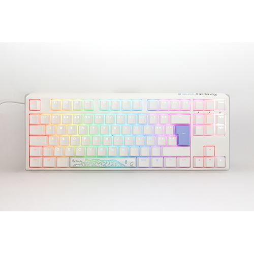 Teclado Gaming Mecânico Ducky ONE 3 Classic TKL Pure White RGB - Layout PT - MX Silent Red
