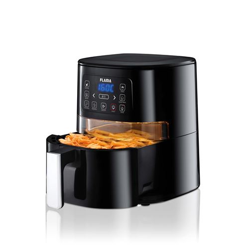 Fritadeira sem óleo com janela Flama AirFryer - 4.5 L - Preto