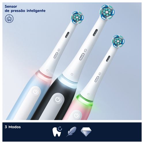 Escovas de Dentes Elétricas Oral-B IO  Series 3 Duo - 2 Unidades - Preta + Azul