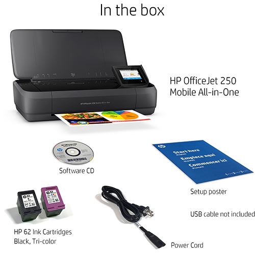HP OfficeJet 250 Mobile AiO Wi-Fi - Preto