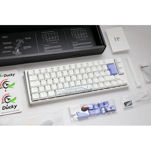 Teclado Gaming Mecânico Ducky ONE 3 Classic SF Pure White RGB - Layout PT - MX Silver