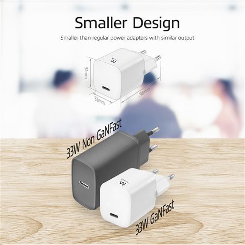 Adaptador de Corrente Ewent USB-C 33W - Branco