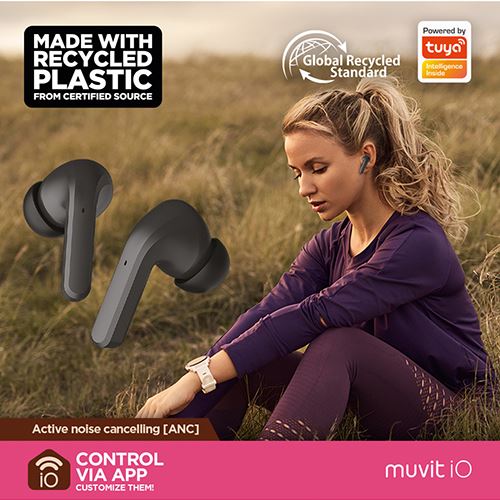 Auriculares Bluetooth TrueWireless Muvit IO 004 - Preto