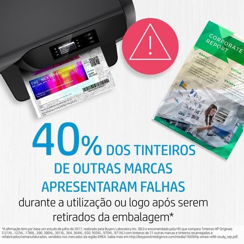 Tinteiro HP Original  903 XL - T6M15AE - Preto - Elegível para o HP Instant Ink