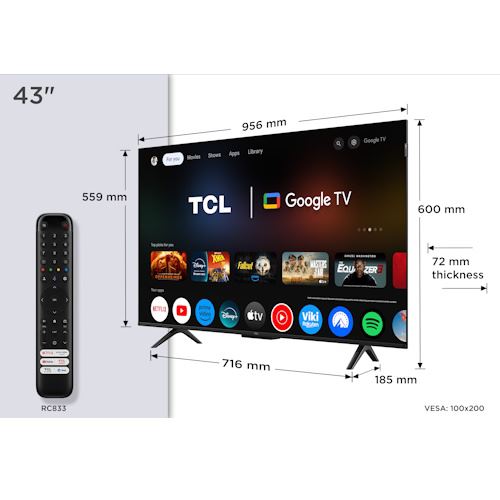 Smart TV TCL 43P7K QLED 43