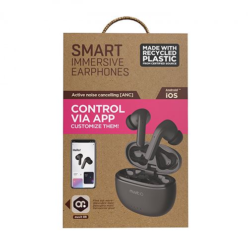 Auriculares Bluetooth TrueWireless Muvit IO 004 - Preto