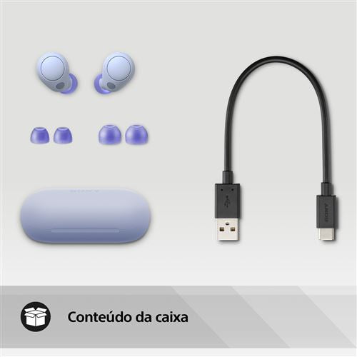 Auriculares Bluetooth True Wireless Sony WF-C700NV - Lavanda