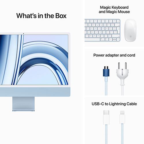 iMac | 24'' | 2023 | M3 | 512GB SSD | GPU 10-Core - Azul