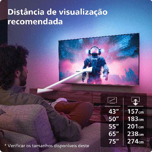 Smart TV Philips 65" LED UHD 4K 65PUS8079 165cm