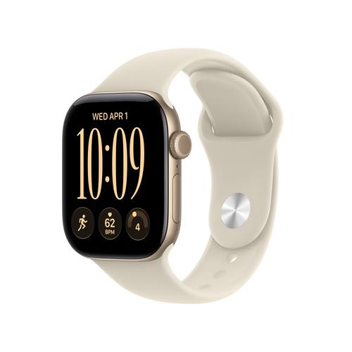 Apple Watch Series 12 GPS - 42mm - Alumínio Dourado-Claro | Sport Band - Areia - M/L