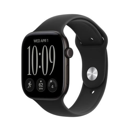 Apple Watch Series 12 GPS - 46mm - Alumínio Preto | Sport Band - Preto - S/M