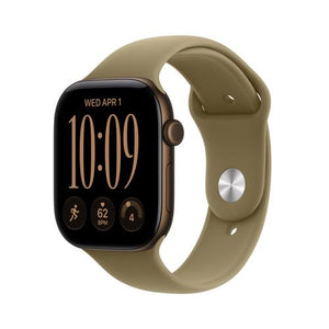 Apple Watch Series 12 Celular - 46mm - Alumínio Bronze Escuro | Sport Band - Azeitona - M/L