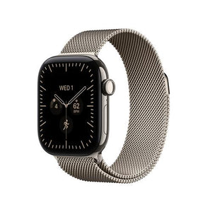 Apple Watch Series 12 Celular - 42mm - Titânio Titânio Natural | Milanese Loop - Natural