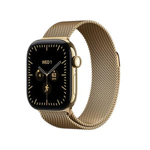 Apple Watch Series 12 Celular - 42mm - Titânio Dourado Radiante | Milanese Loop - Dourado Radiante