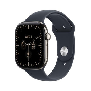 Apple Watch Series 12 Celular - 46mm - Titânio Natural | Sport Band - Azul Navy - M/L