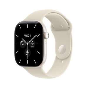 Apple Watch Series 12 Celular - 46mm - Cerâmica Branco Pérola | Sport Band - Areia - M/L