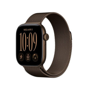 Apple Watch Series 12 GPS - 42mm - Alumínio Bronze Escuro | Milanese Loop - Bronze Escuro