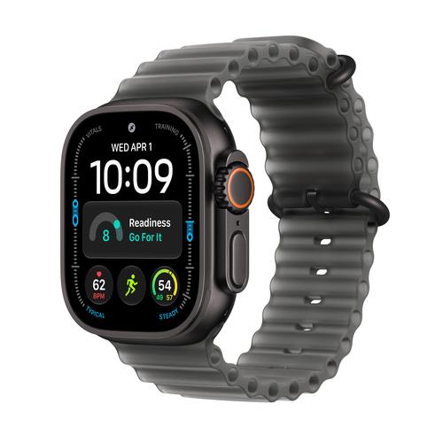 Apple Watch Ultra 4 Celular - 49mm - Titânio Preto | Ocean Band - Preto Translúcido